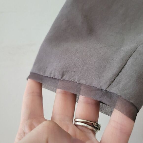 Eileen Fisher NWT Gray Dupioni Silk Jacket Small - Picture 5 of 14